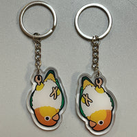 White Bellied Caique Keychain