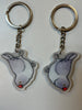 Grey Indian Ringneck Keychain