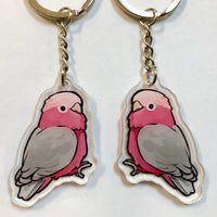 Rose Breasted Cockatoo Keychain