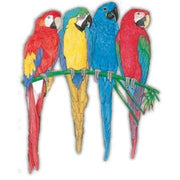 Parrot Macaw Magnet Wooden