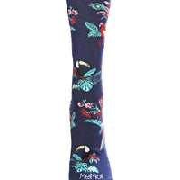 Tropical Parrots Bamboo Blend Crew Socks