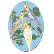 Parrot Cockatiel Magnet Wooden