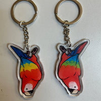 Greenwing/Scarlet Macaw Keychain
