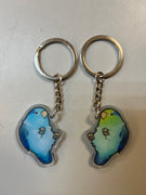 Blue Parrotlet Keychains