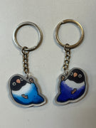 Black Masked Lovebird Keychain
