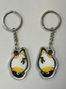 Black Headed Caique Keychain