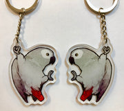 African Grey Keychain